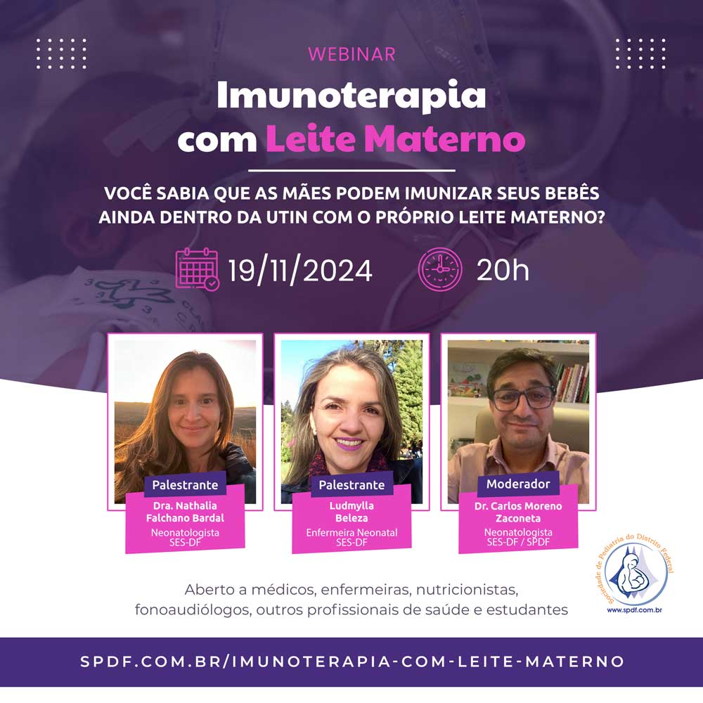 Imunoterapia com Leite Materno – 19 de novembro de 2024 às 20h